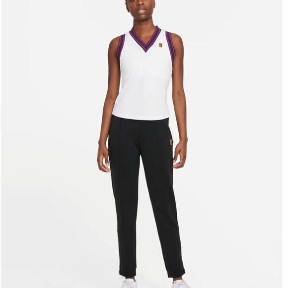 NIKE NikeCourt Dri-FIT Black Heritage Tennis Knit Sport Slim Fit Athletic Pants - Picture 14 of 14